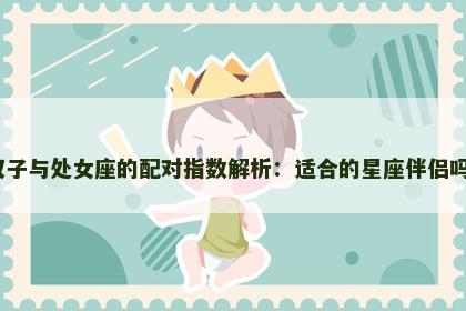 双子与处女座的配对指数解析：适合的星座伴侣吗？